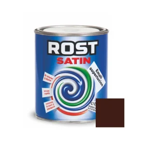 Vopsea alchidica pentru lemn / metal, Rost Satin, interior / exterior, brun, 0.6 L