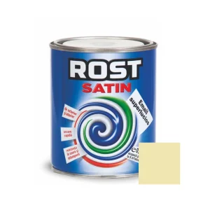 Vopsea alchidica pentru lemn / metal, Rost Satin, interior / exterior, crem, 0.6 L