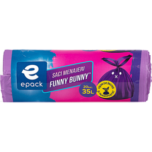 Saci menajeri 35 litri Epack Funny Bunny, 20buc