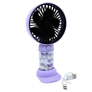 Ventilator mini portabil, 3 viteze, cu suport pentru telefon